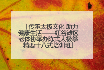 传承太极文化 助力健康生活——红谷滩区老体协举办陈式太极拳精要十八式培训班