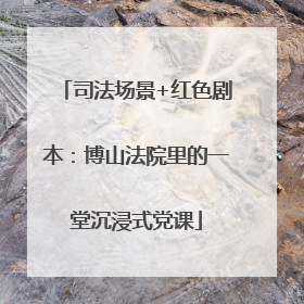 司法场景+红色剧本：博山法院里的一堂沉浸式党课