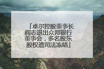 卓尔控股董事长阎志退出众邦银行董事会，多名股东股权遭司法冻结