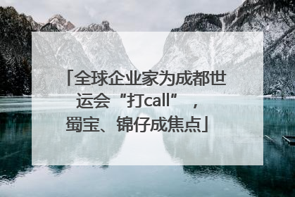 全球企业家为成都世运会“打call”，蜀宝、锦仔成焦点