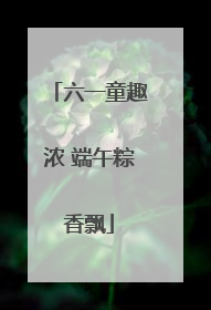 六一童趣浓 端午粽香飘
