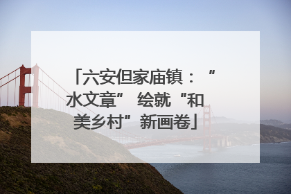 六安但家庙镇：“水文章” 绘就“和美乡村”新画卷