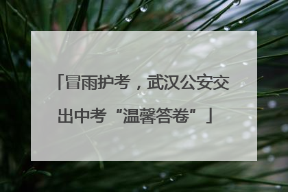 冒雨护考，武汉公安交出中考“温馨答卷”
