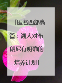 匿名西部高管：湖人对布朗尼有明确的培养计划