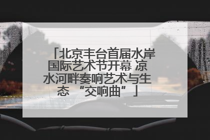 北京丰台首届水岸国际艺术节开幕 凉水河畔奏响艺术与生态 “交响曲”
