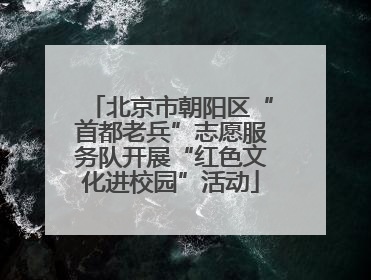 北京市朝阳区“首都老兵”志愿服务队开展“红色文化进校园”活动