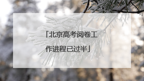 北京高考阅卷工作进程已过半