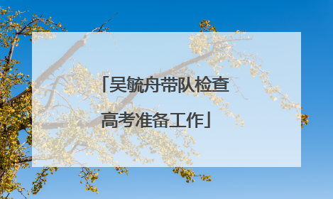 吴毓舟带队检查高考准备工作