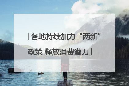 各地持续加力“两新”政策 释放消费潜力