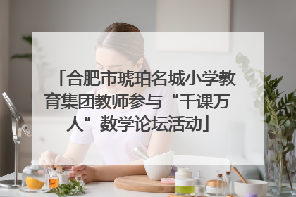 合肥市琥珀名城小学教育集团教师参与“千课万人”数学论坛活动