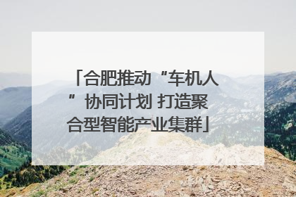 合肥推动“车机人”协同计划 打造聚合型智能产业集群