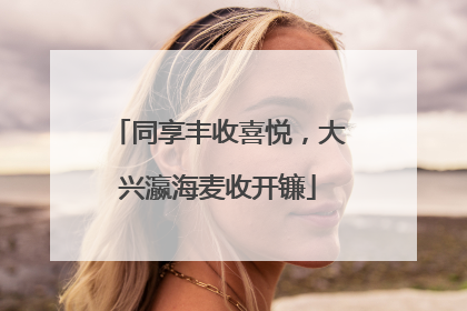 同享丰收喜悦，大兴瀛海麦收开镰