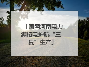 国网河南电力满格电护航“三夏”生产