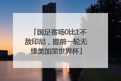 国足客场0比1不敌印尼，提前一轮无缘美加墨世界杯