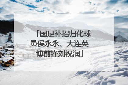 国足补招归化球员侯永永、大连英博前锋刘祝润
