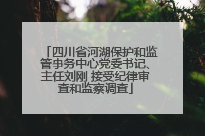四川省河湖保护和监管事务中心党委书记、主任刘刚 接受纪律审查和监察调查