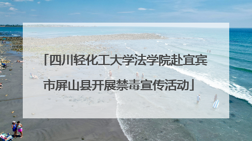 四川轻化工大学法学院赴宜宾市屏山县开展禁毒宣传活动
