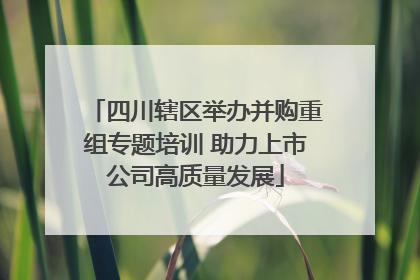 四川辖区举办并购重组专题培训 助力上市公司高质量发展
