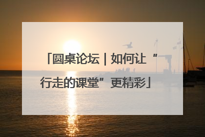 圆桌论坛｜如何让“行走的课堂”更精彩