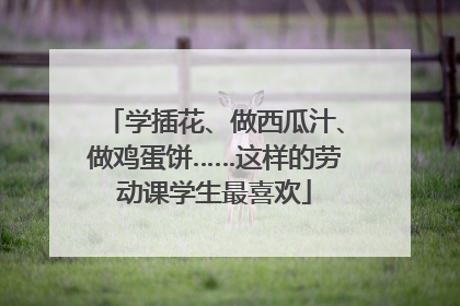 学插花、做西瓜汁、做鸡蛋饼……这样的劳动课学生最喜欢