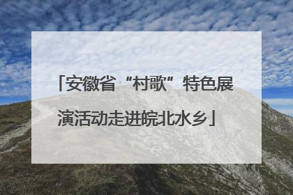 安徽省“村歌”特色展演活动走进皖北水乡