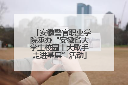 安徽警官职业学院承办“安徽省大学生校园十大歌手走进基层”活动