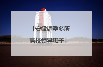安徽调整多所高校领导班子