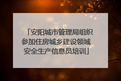 安阳城市管理局组织参加住房城乡建设领域安全生产信息员培训