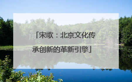 宋歌：北京文化传承创新的革新引擎