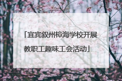 宜宾叙州樟海学校开展教职工趣味工会活动