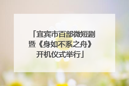 宜宾市百部微短剧暨《身如不系之舟》开机仪式举行