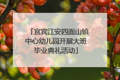 宜宾江安四面山镇中心幼儿园开展大班毕业典礼活动