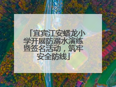 宜宾江安蟠龙小学开展防溺水演练暨签名活动，筑牢安全防线