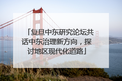 复旦中东研究论坛共话中东治理新方向，探讨地区现代化道路
