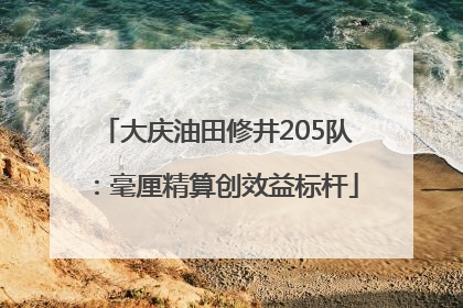 大庆油田修井205队：毫厘精算创效益标杆