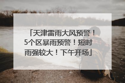 天津雷雨大风预警！5个区暴雨预警！短时雨强较大！下午开场