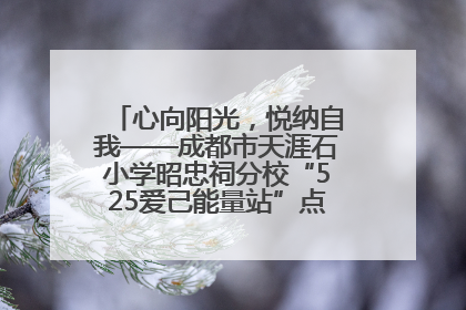 心向阳光，悦纳自我——成都市天涯石小学昭忠祠分校“525爱己能量站”点亮孩子心灵之旅