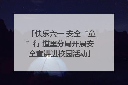 快乐六一 安全“童”行 道里分局开展安全宣讲进校园活动