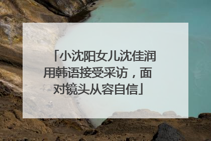 小沈阳女儿沈佳润用韩语接受采访，面对镜头从容自信