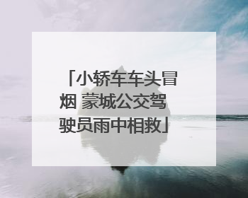 小轿车车头冒烟 蒙城公交驾驶员雨中相救