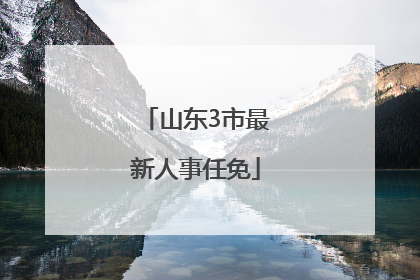 山东3市最新人事任免