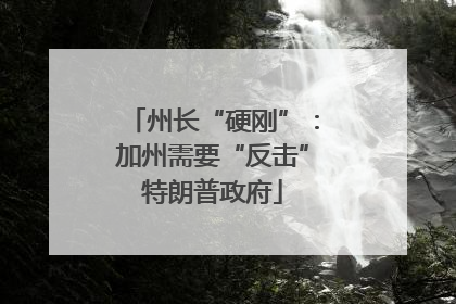 州长“硬刚”：加州需要“反击”特朗普政府
