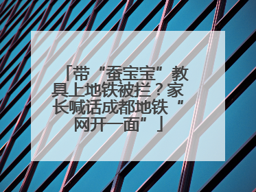 带“蚕宝宝”教具上地铁被拦？家长喊话成都地铁“网开一面”