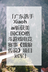 广东选手Xiaohai斩获美国CEO格斗游戏电竞赛事《饿狼传说》项目冠军