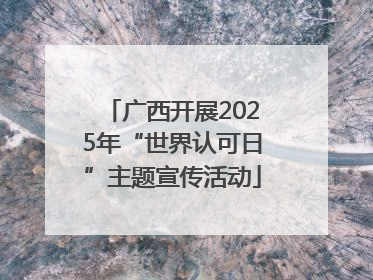 广西开展2025年“世界认可日”主题宣传活动