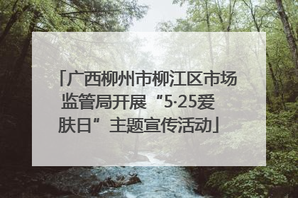 广西柳州市柳江区市场监管局开展“5·25爱肤日”主题宣传活动
