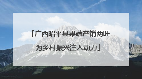 广西昭平县果蔬产销两旺 为乡村振兴注入动力
