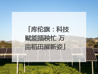 库伦旗：科技赋能插秧忙 万亩稻田展新姿