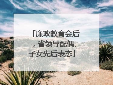 廉政教育会后，省领导配偶、子女先后表态