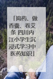 捣药、做香囊、卷艾条 四川内江小学生沉浸式学习中医药知识